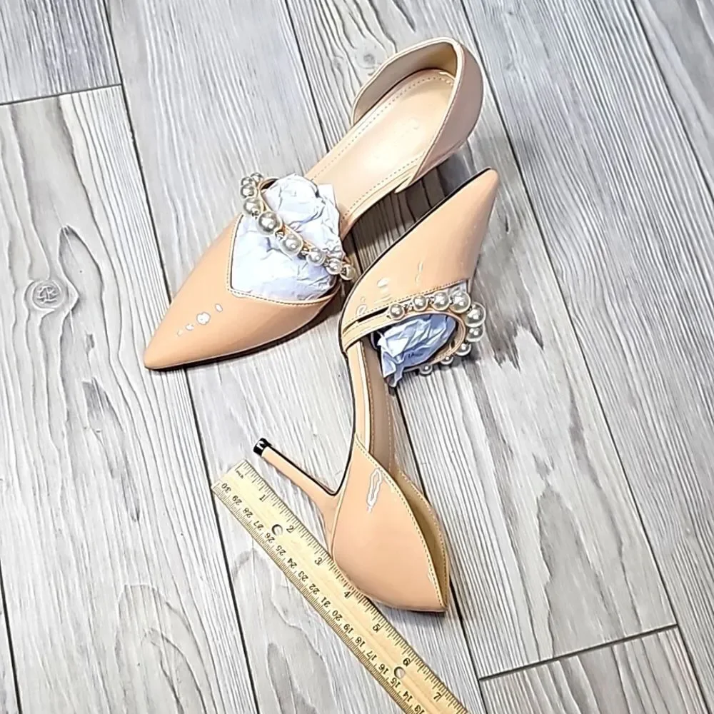 (S-4557) Coutgo Womens  High Heels Wedding Shoes Sz 8